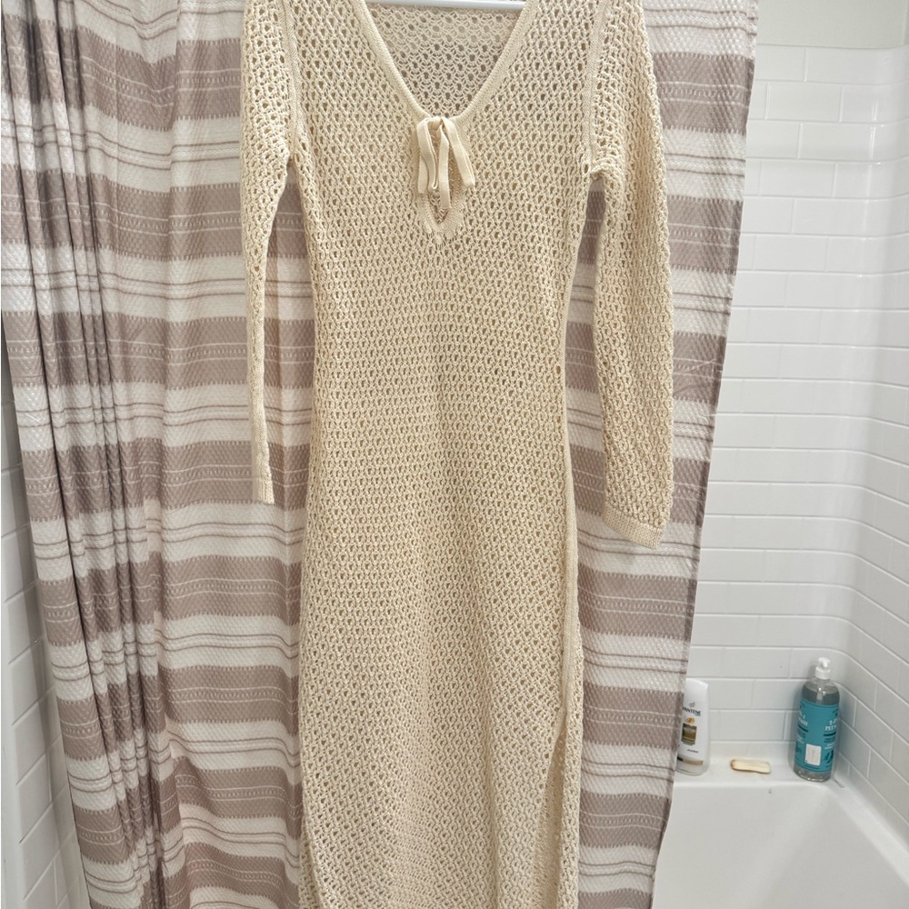 a new day Cream Long Sleeve Knit Dress